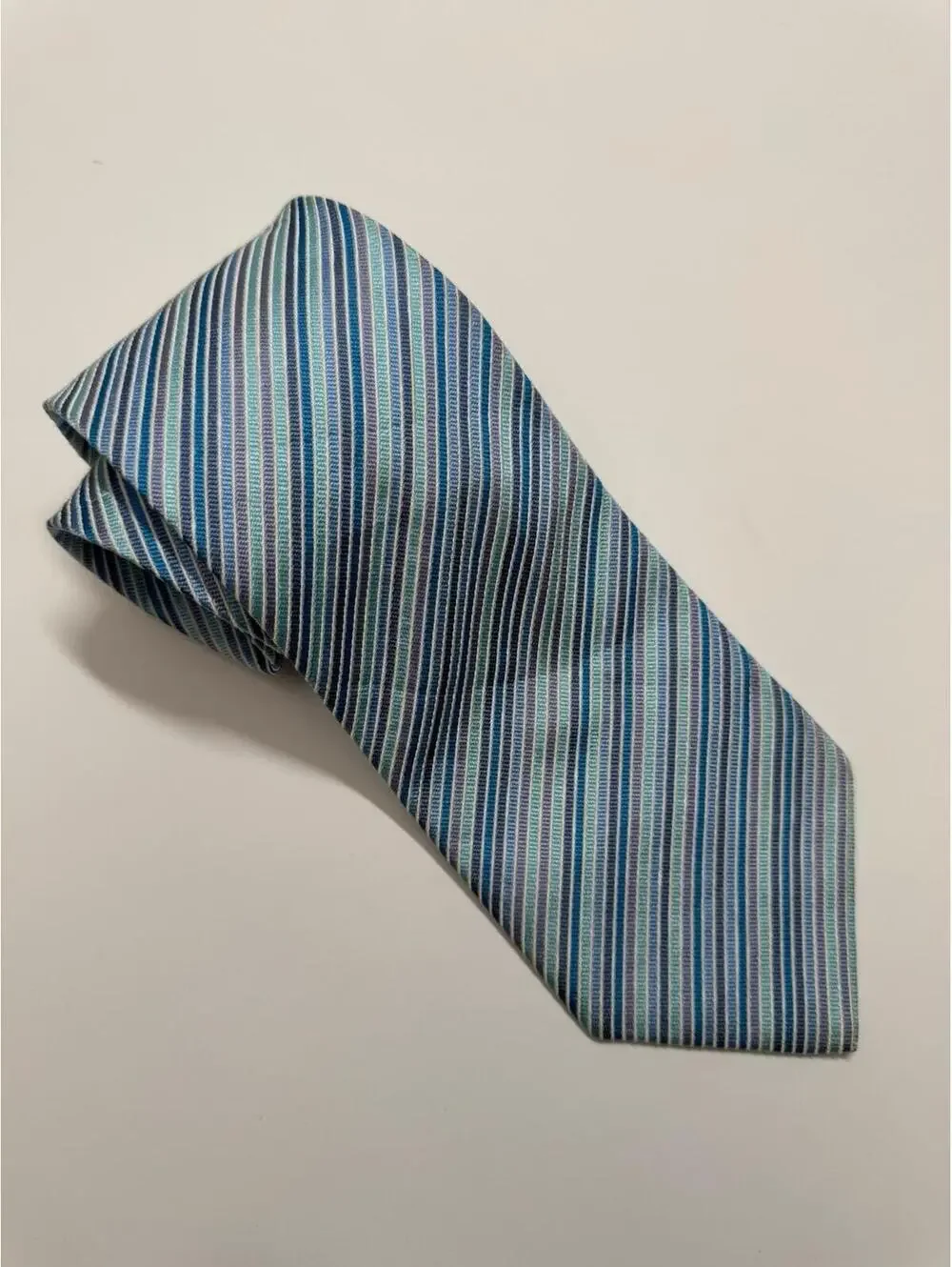 Banana Republic Silk & Cotton Wide Tie‎ In Blue & Lavender